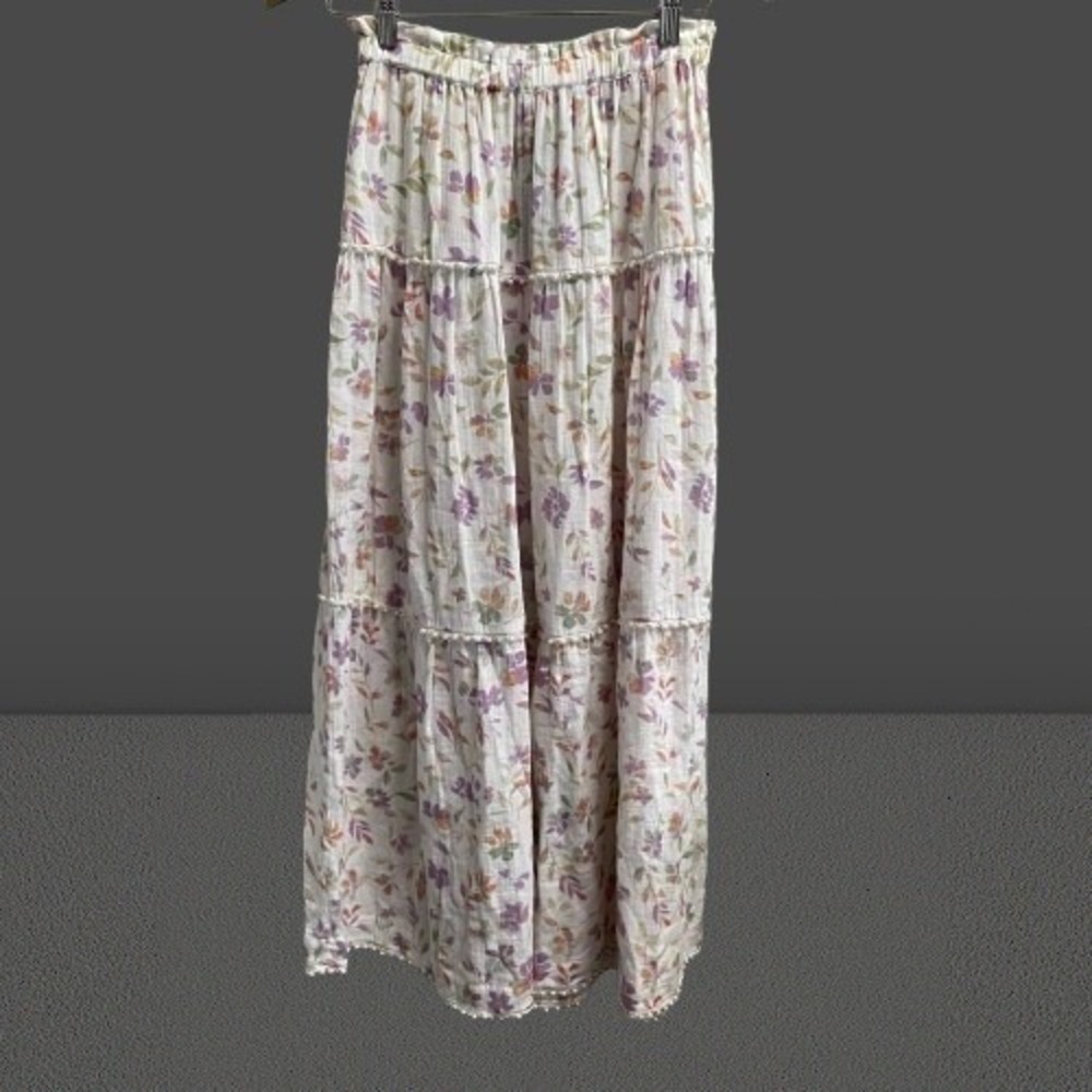 NEW Wildfox‎ Orlanda Maxi Skirt Floral Beaded Ombre Leaves Small